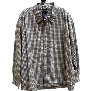 Mens 2XL 511 Tactical Button Down Snap Tan Plaid Long Sleeve Breathable Pockets